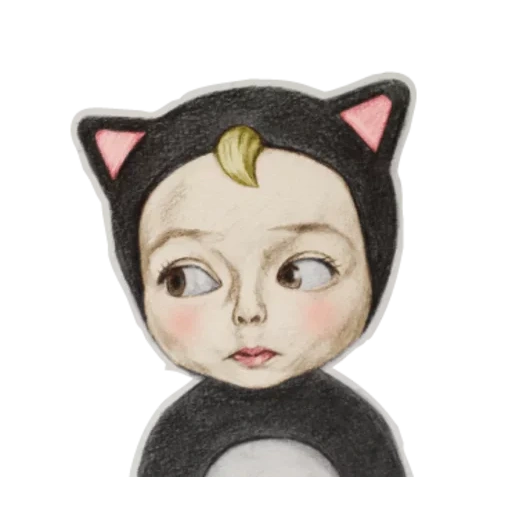 xue, chica, personaje, mujer gato emoji