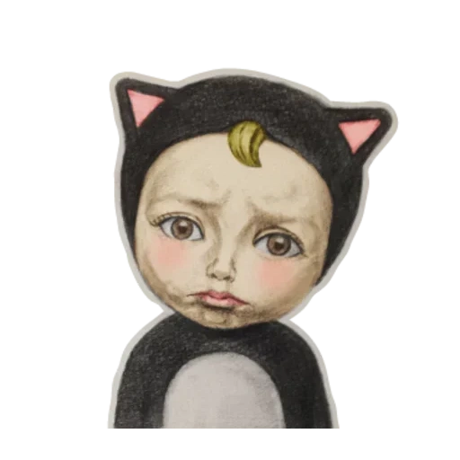 un jouet, personnage, personnages de chibi, caractères chinois, femme chat emoji