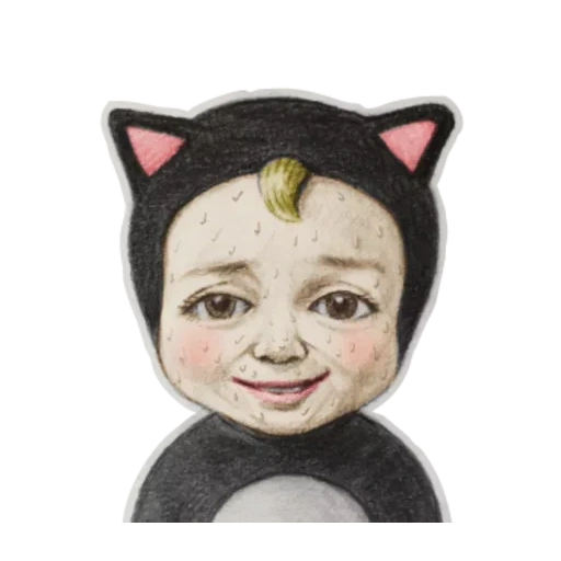 cara, chica, emoji de gato, cara de gato, mujer gato emoji