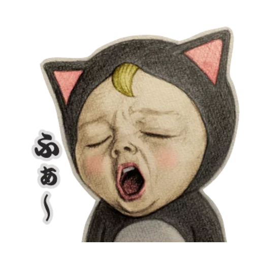 plaisanter, personnage, émoticônes drôles, femme chat emoji