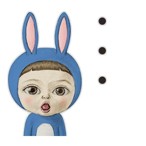un jouet, cry baby, rabbit de caractère, coloration chrys bébé, coloriage cry bébés