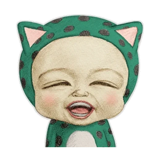 um brinquedo, sadayuki, emoji de gato, caracteres chineses, mulher gato emoji