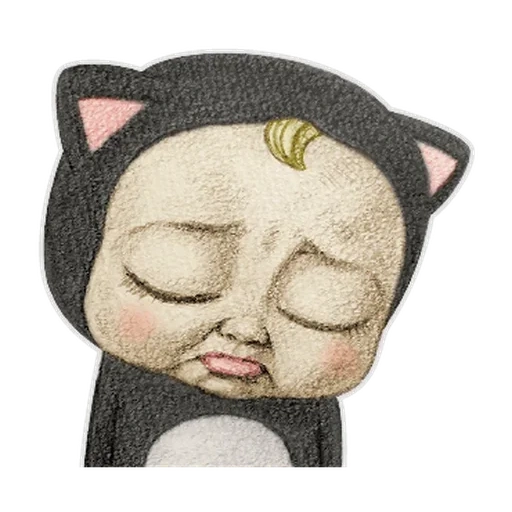 gatto, sadayuki, i personaggi, espressione di gatto, emoticon femmina gatto