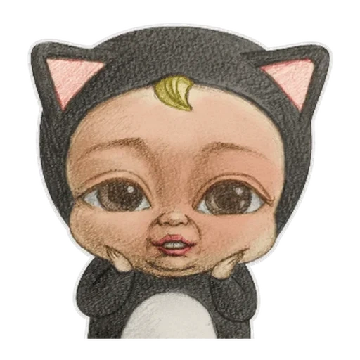 um brinquedo, personagem, sadayuki, mulher gato emoji