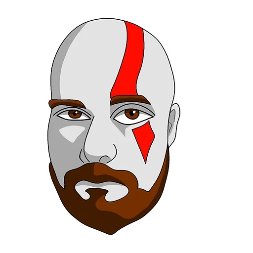 kratos, jantan, manusia, kratos bermain wajah