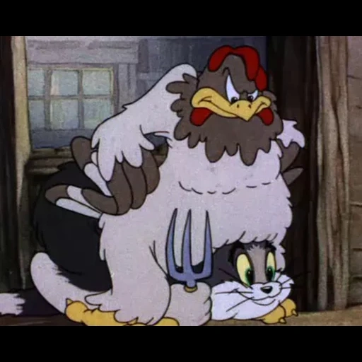 том джерри, том джерри курица, том джерри курица наседка, том джерри пернатая подружка, пернатая заступница мультфильм 1942