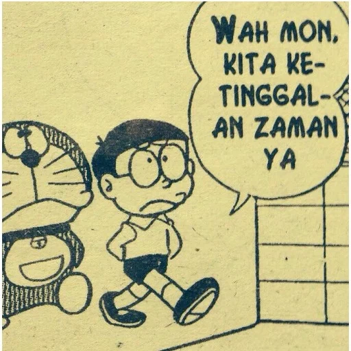 ahh, hari, komik, nobitba, doraemon