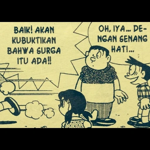 komik, nobita, mujer joven, kartun lucu, maní