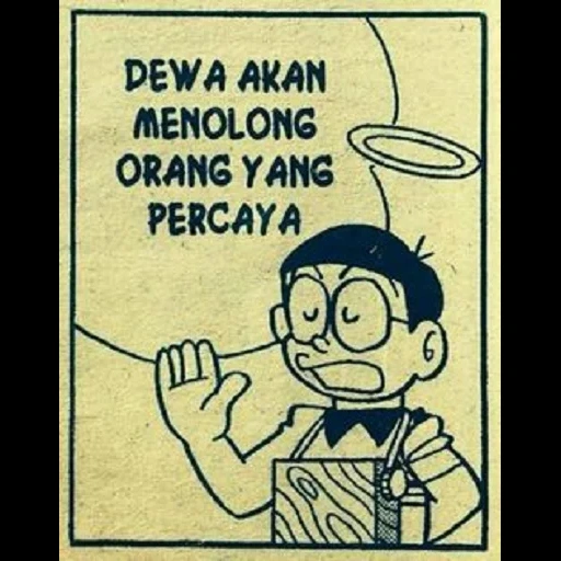 punya, kartun, nobita, el hombre, doraemon