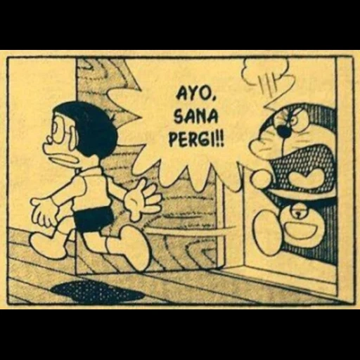 komik, nobita, libro de texto, doraemon, doraemon