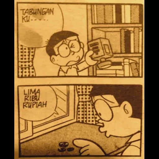 nobita, oscuridad, doraemon, cómic del autor, harmon e canción de david