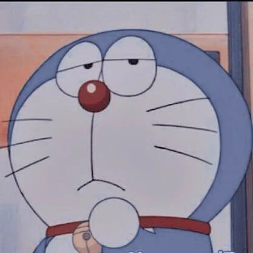 doraemon, doraemon, anime doraemon, dibujos animados de gato azul doraemon, papel tapiz estético doraemon triste