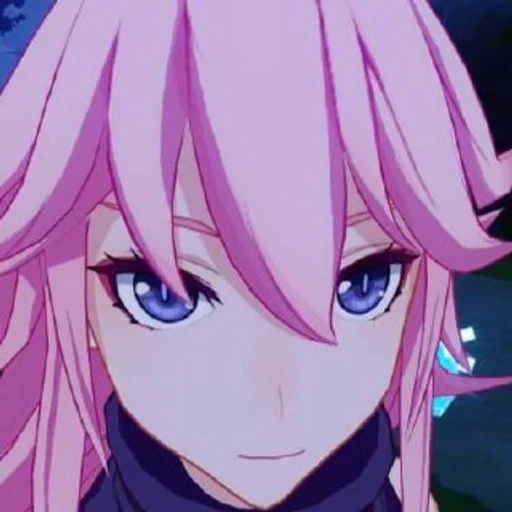 animation, cartoon beauty, cartoon characters, cherry blossom honkai impact, inadzuma genshin impact