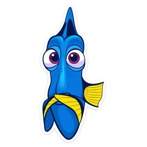 dori fish, small fish, little blue fish cartoon