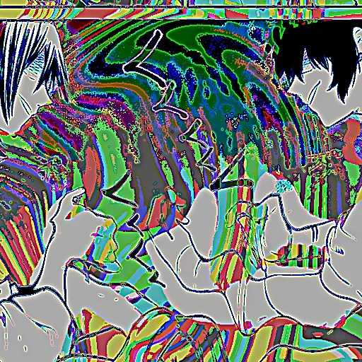 people, figure, glich art, glic animation is interesting, psychedelic picture