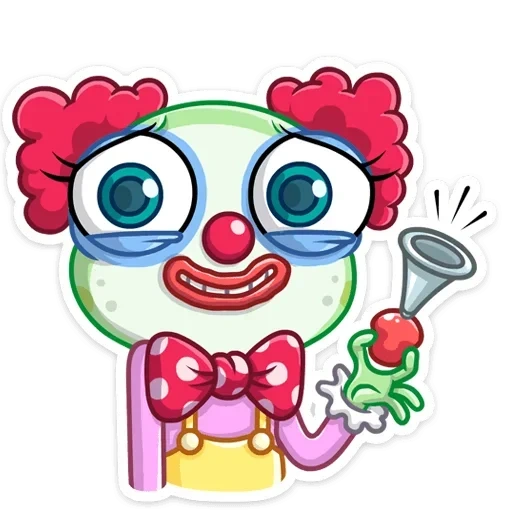 clown, clown, iphone clown, la grenouille est dott, dessin de clown