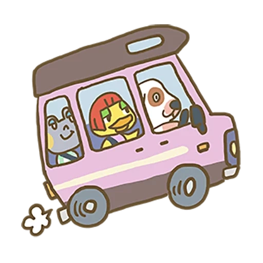 emoji, funny bus, bus clipart, bus illustration