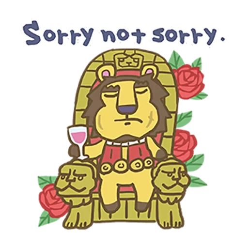 a lion, joke, the animals are cute, viber love stickers