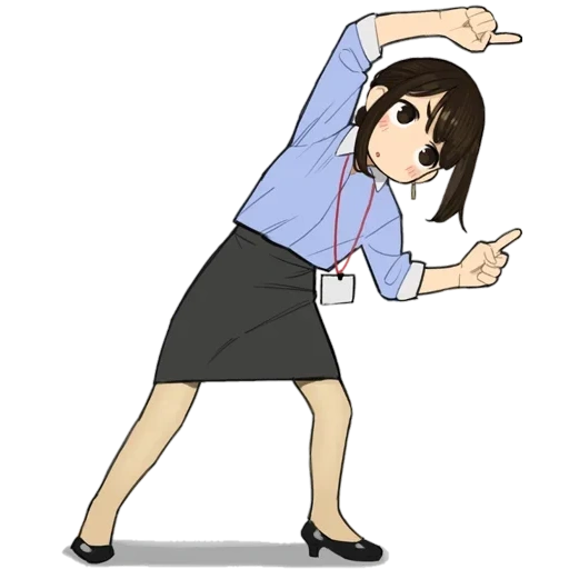 эмодзи, шань хэ, рисунок, аниме персонажи, yomu office lady аниме