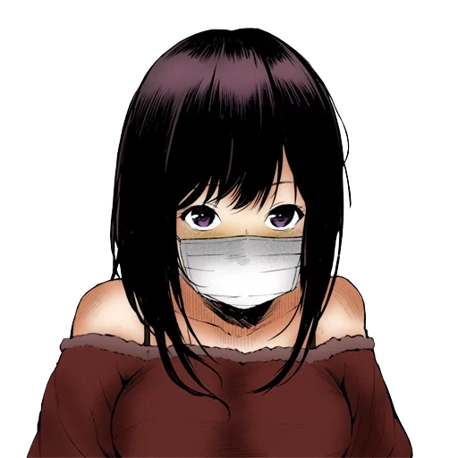 figure, cartoon mask, anime girl, cartoon character, anime character mask