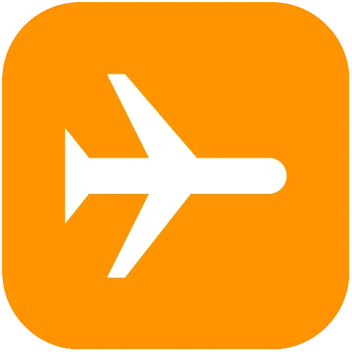 text, flight state, plane symbol, aircraft badge, flight status icon