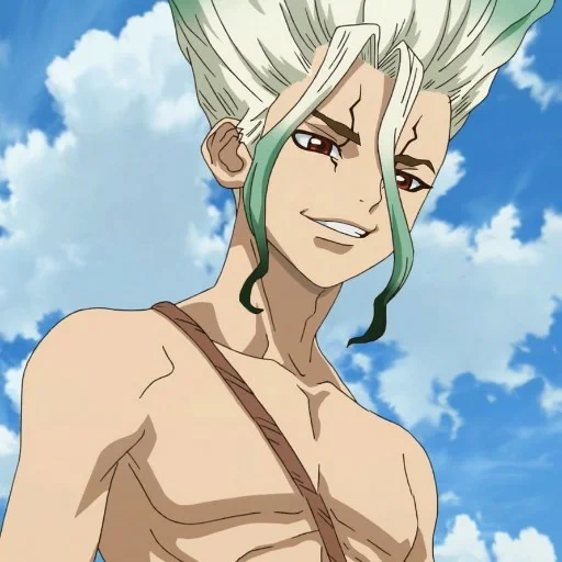 dr stone, personnages d'anime, anime dr stone, dr senku stone, senko anime dr stone