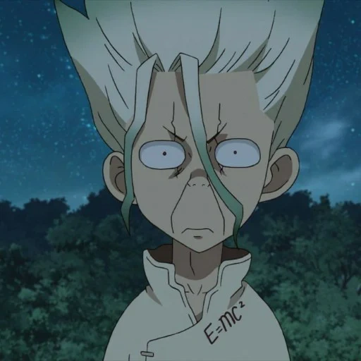 dr stone, senka dr stone, anime golopik senka, stone anime kadra, anime dr stone season 1