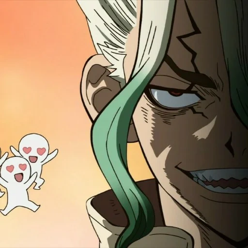 dr stone, suike dr stone, anime dr stone, suiko dr stone, dr stone grinse