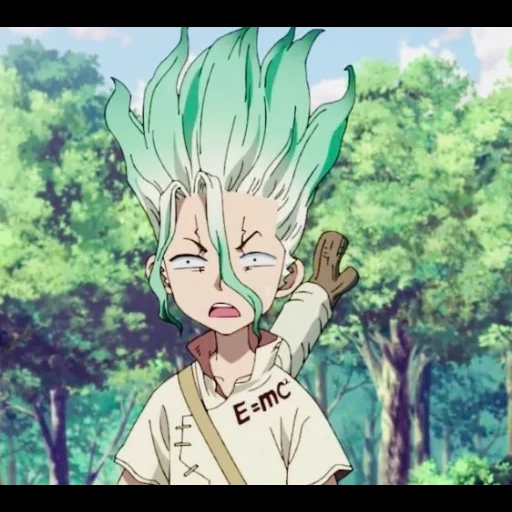 dottor stone, anime dr stone, dr stone kohaku, anime holographic library, anime stone dr 7 serie