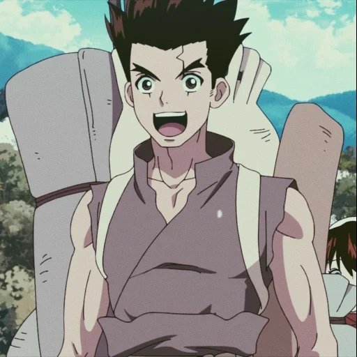 anime, personnages d'anime, tagi dr stone, dr stone tagge, taggio dr stone