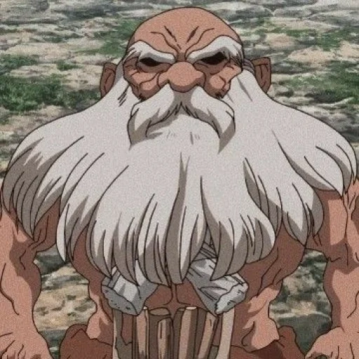 dr stone, abuelo dr stone, kaseki dr stone, anime dr stone abuelo, abuelo kaseki dr stone