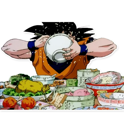 сон гоку, goku eat, гоку eat, гоку драгон бол, драконий жемчуг