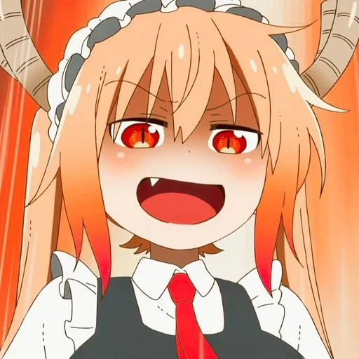 kobayashi torá, torá del anime kobayashi, maid de dragón de iruru, kobayashi san chi no maid dragon, memes de kobayashi-san de la ciudad dragón