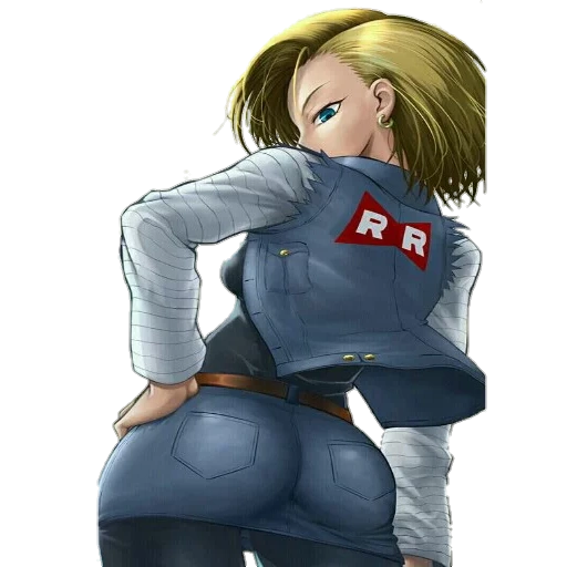 android 18, dragon ball, popa android 18, pintura de garota anime