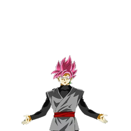 saiyan, anime di goku, goku nero rosa rosa, personaggio di anime, goku black super saiyang