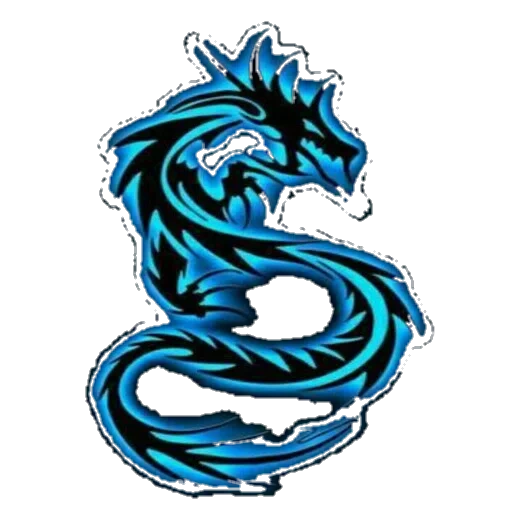 gremio, leviatán, el dragón es azul, logotipo de dragón azul, logotipo de dragón azul