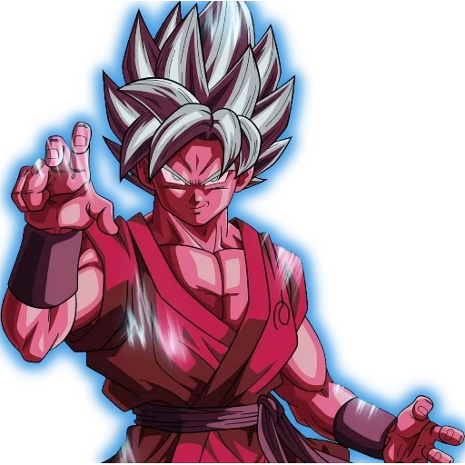 goku, kaioken x10, campo de gas negro goku, dragon ball, dragon ball chao