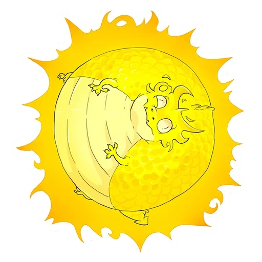 sol, sol amarillo, pequeño sol, dibujos animados del sol, ilustraciones solares