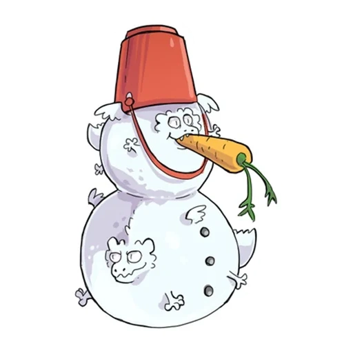 pupazzo di neve, il pupazzo di neve è bambini, snowman sryzovka, disegno di neve, side di pupazzo di neve vettoriale