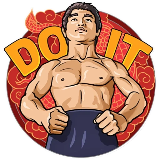 bruce lee, stiker bruce lee