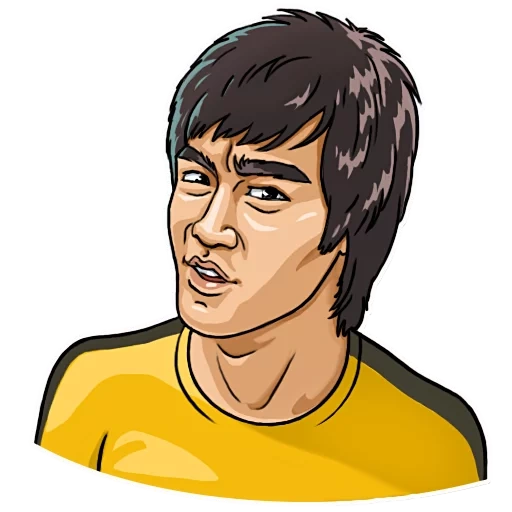 bruce lee, adesivi emoji