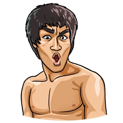 bruce lee, tidak tahu malu, emoji bruce lee, stiker bruce lee