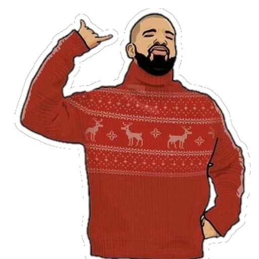 pullover, men's sweater, sweater kanye west, male sweater with deer, male sweater is red