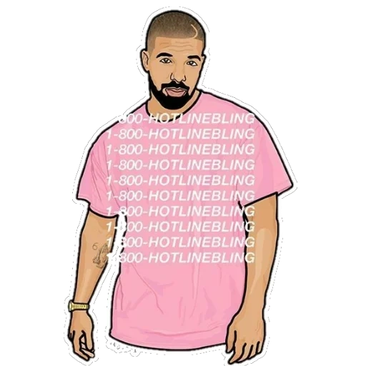 drake, drake art, футболка мужская, дрейк хотлайн блинг