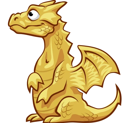 дракон, дракончик, желтый дракон, золотой дракон