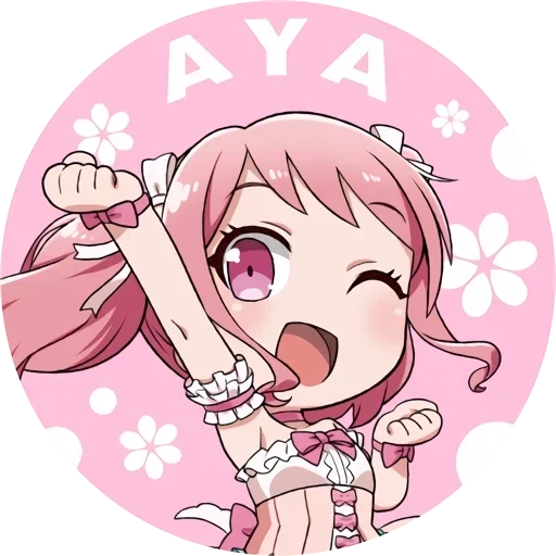 бандори, bang dream stamp, aya maruyama чиби, bang dream garupa☆pico, ая маруяма бандори чиби