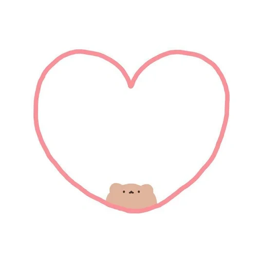 clipart, pushin heart, draw a heart, the heart is a pink outline, on valentine's day