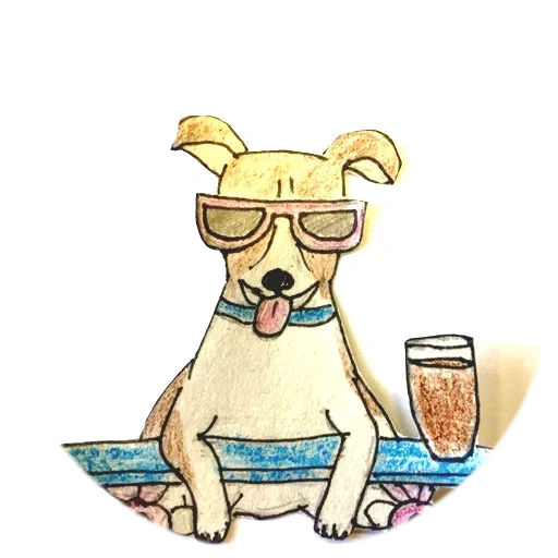 pacote, médicos de animais, desenho de chá para bebidas de cachorro