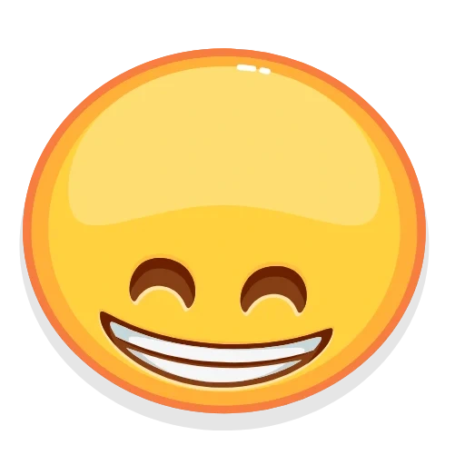 senyum, emoji iphone, emoji tersenyum, smileik emoji, emotikon emoji