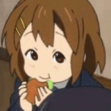 anime, anime, menina, anime amino, yui hirasawa comer hambúrguer